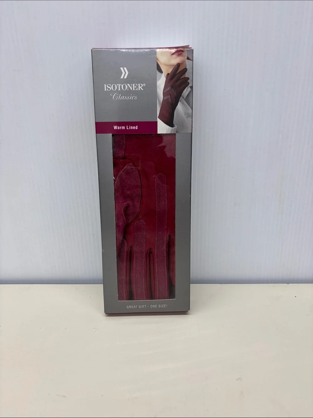 Isotoner Burgundy Warm Lined Gloves